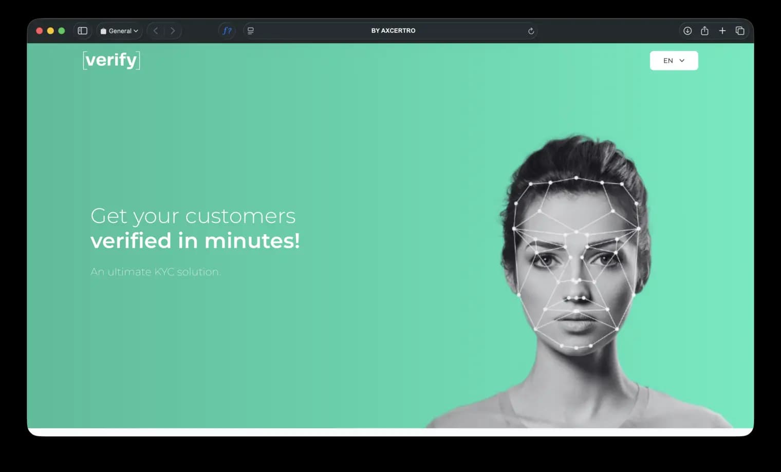 Custom developed verification.am platform by Axcertro