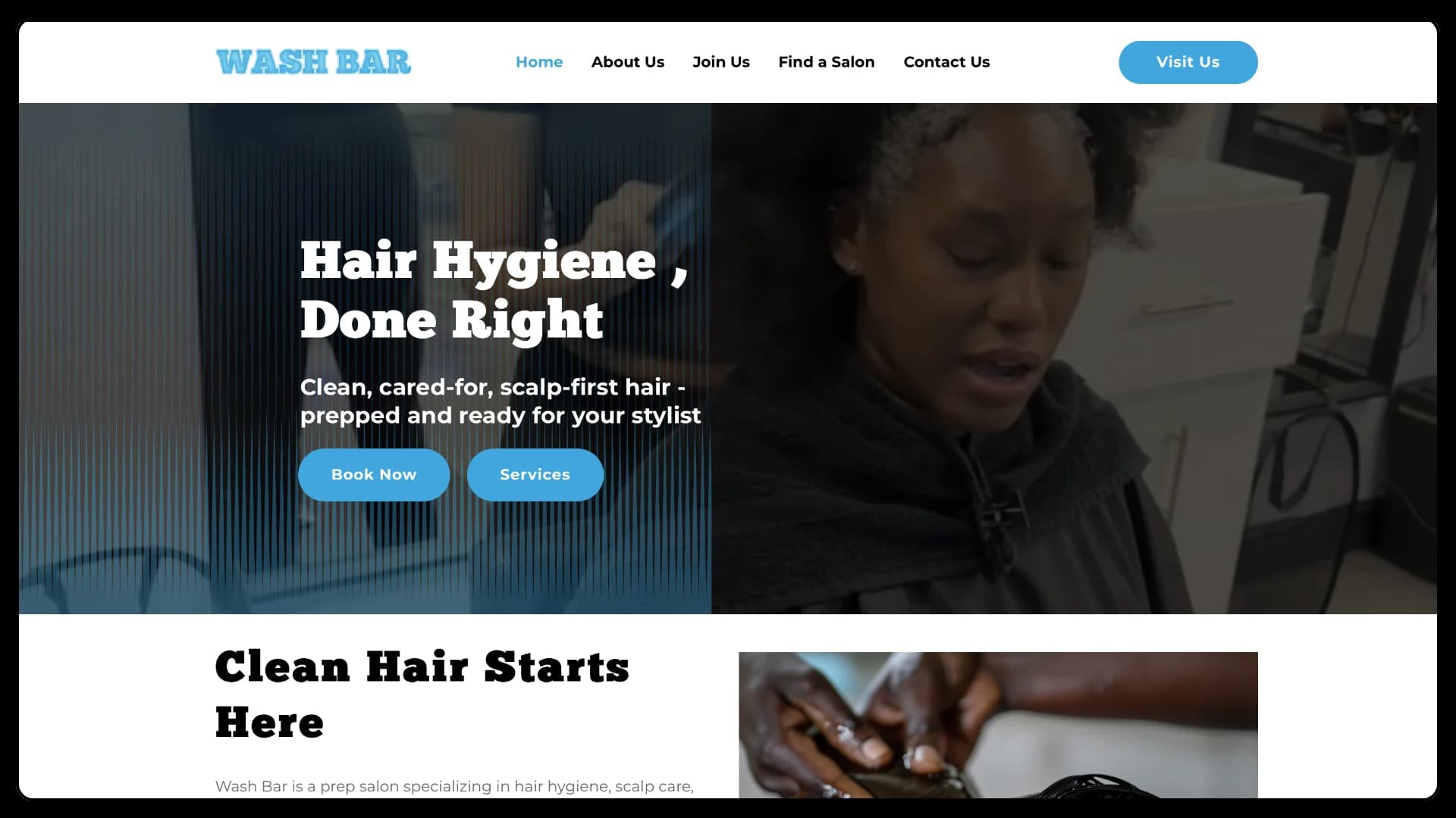 Washbar Wordpress Website developed by Axcertro