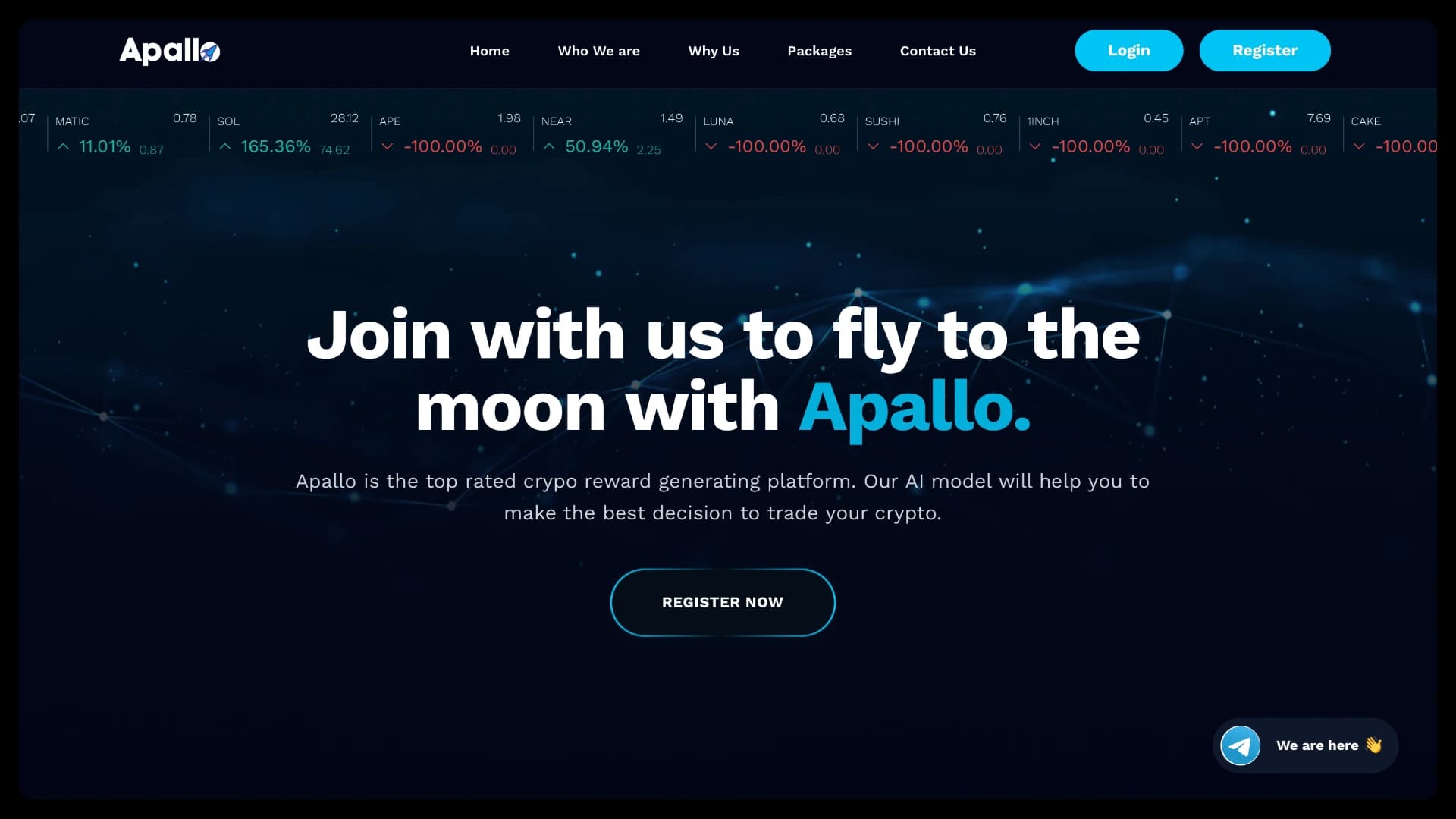 Apallo website developed by Axcertro