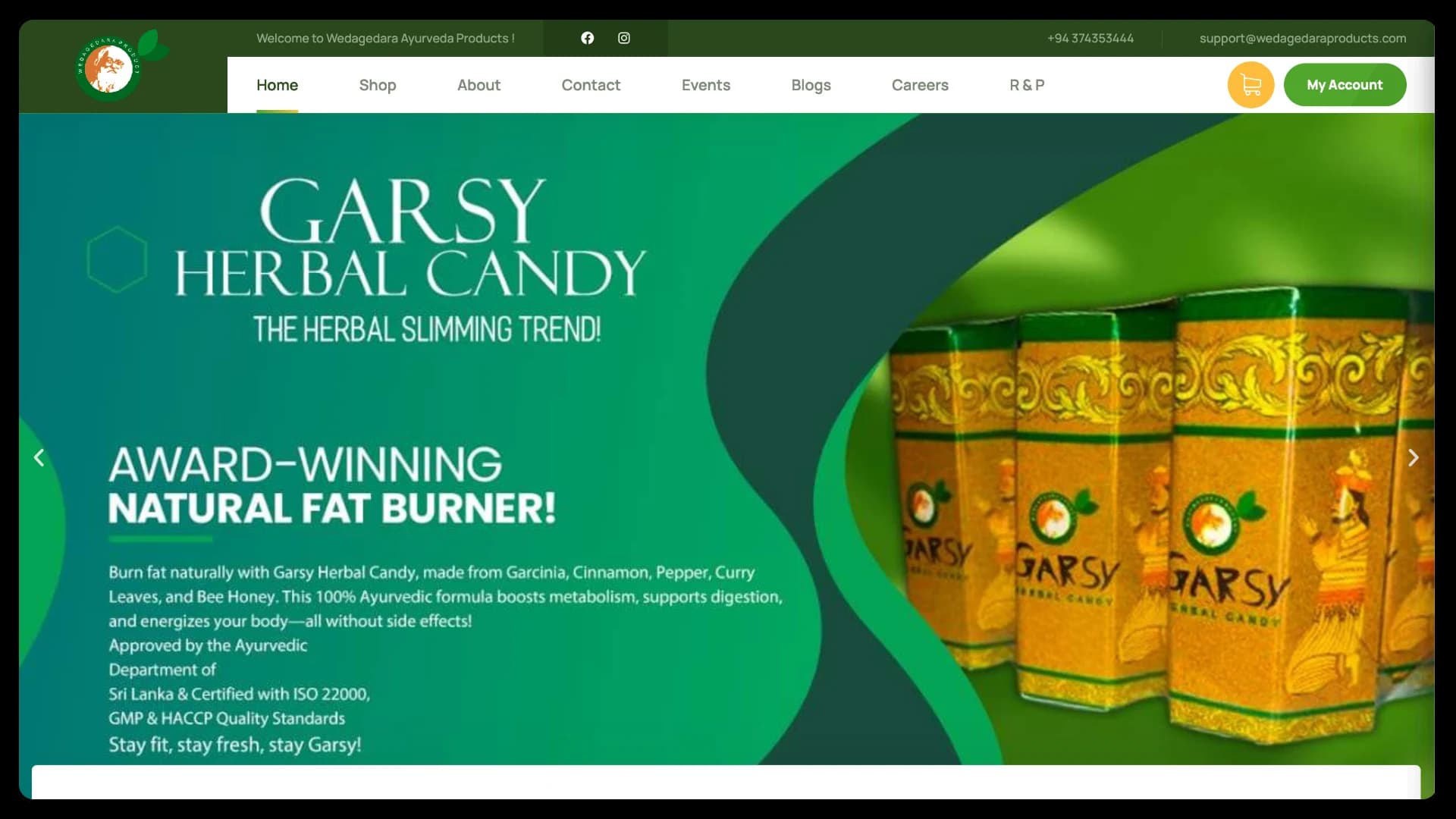 Wedagedara Wordpress Website developed by Axcertro