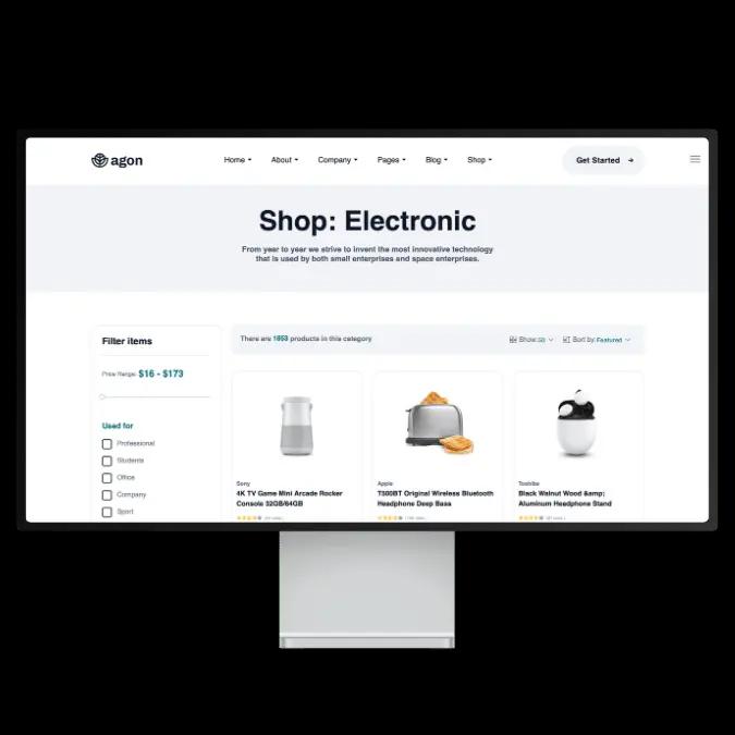 Axcertro custom online store development services banner